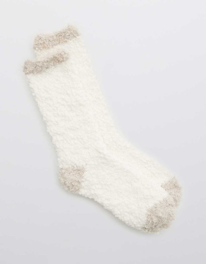 Aerie Fuzzy Crew Socks