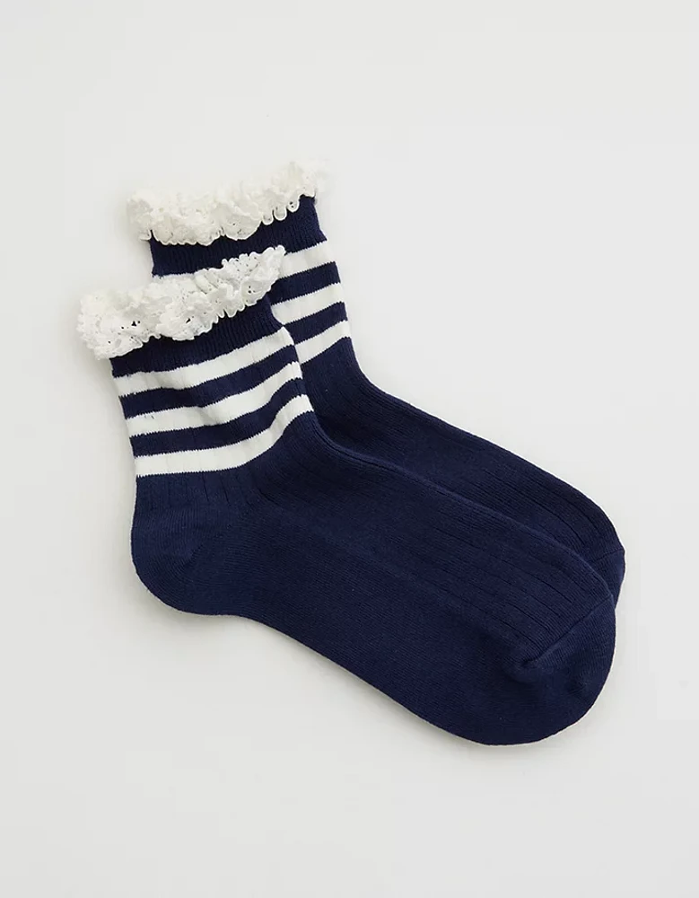 Aerie Ruffle Trim Bobby Socks