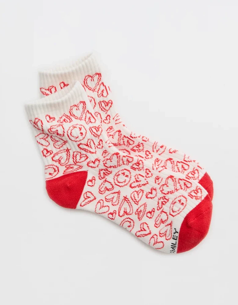 Aerie Smiley® Ribbed Cotton Bobby Socks