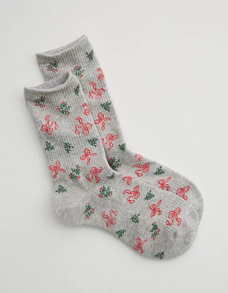 Aerie Ribbed Cotton Crew Socks