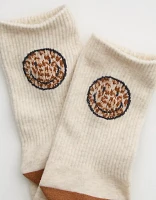 Aerie Smiley® Ribbed Cotton Crew Socks