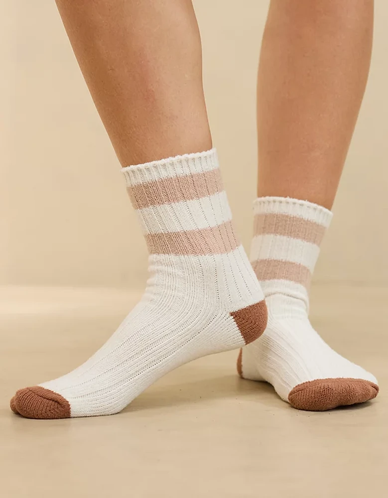 Aerie Colorblock Stripe Crew Socks