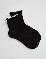 Aerie Scallop Tipping Bobby Socks