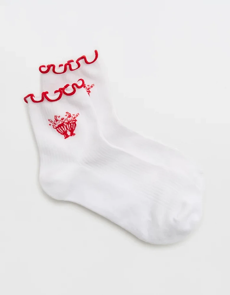 Aerie Scallop Tipping Bobby Socks