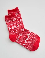 Aerie Fairisle Brushed Crew Socks