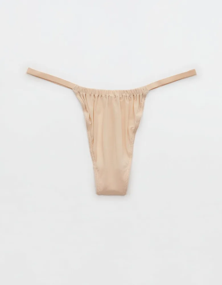 Aerie Mesh Ruched String Thong Underwear