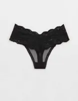 Aerie Hibiscus Lace Thong Underwear