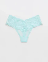 Aerie Hibiscus Lace Thong Underwear