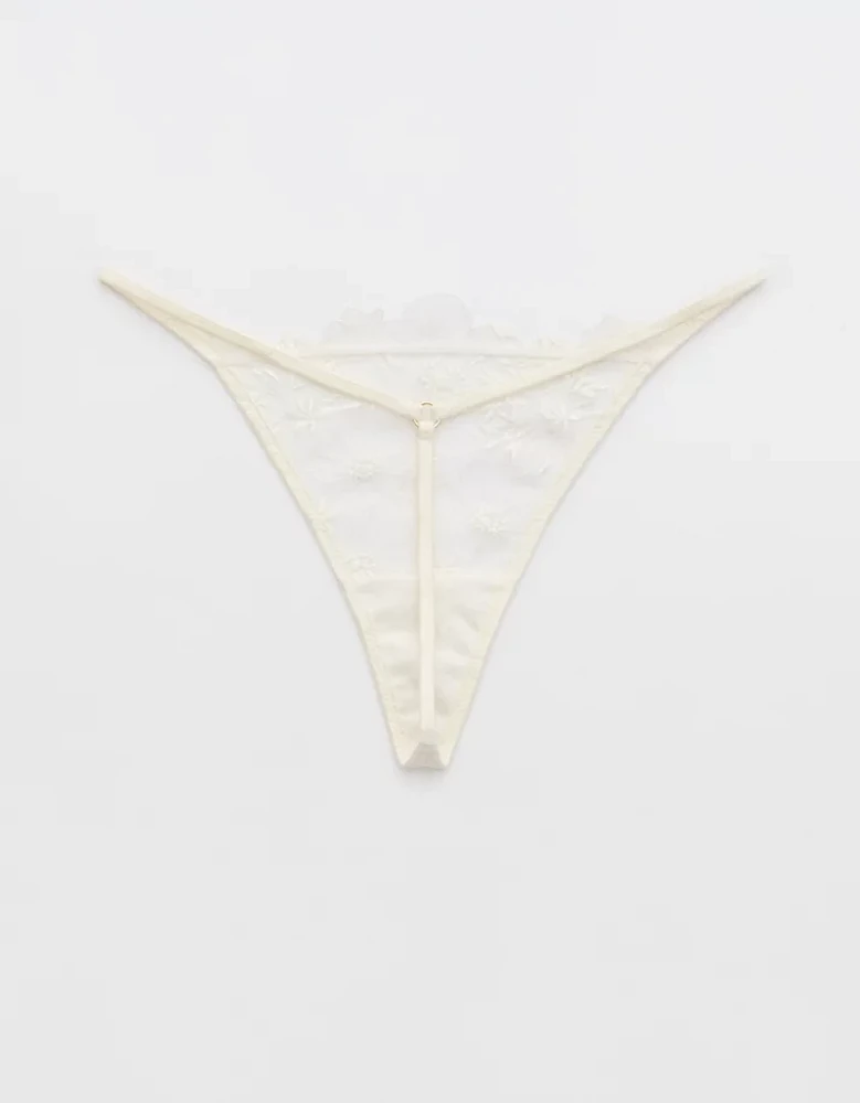 Show Off Embroidery Thong Underwear