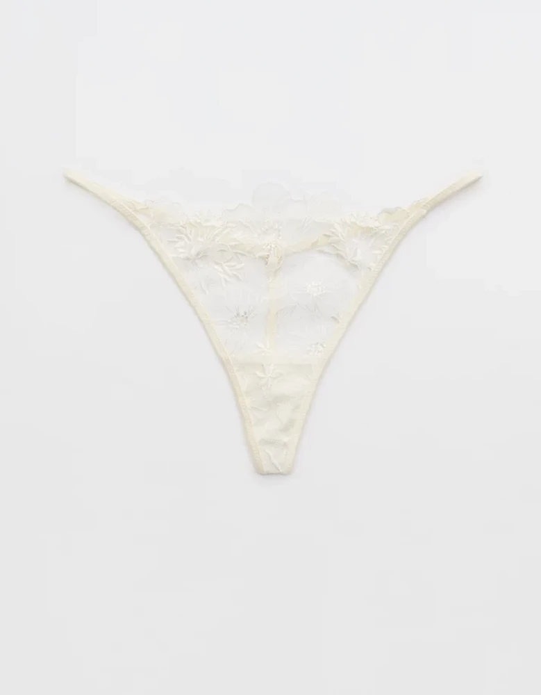 Show Off Embroidery Thong Underwear