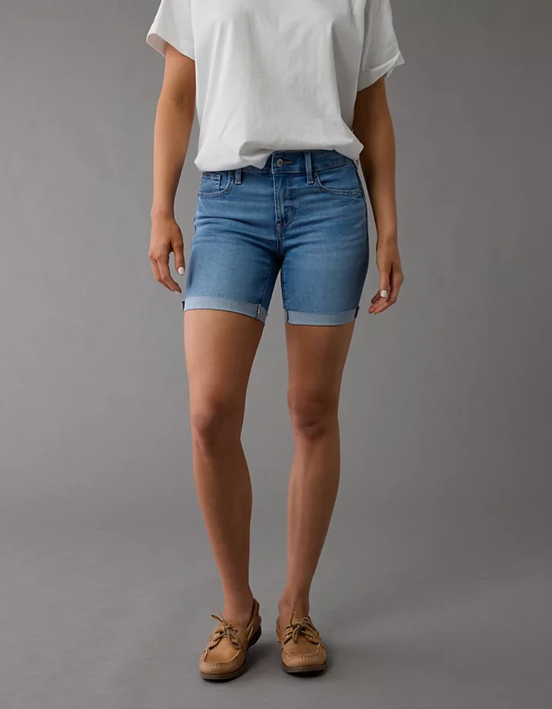 AE Next Level Low-Rise Skinny Bermuda Denim Short