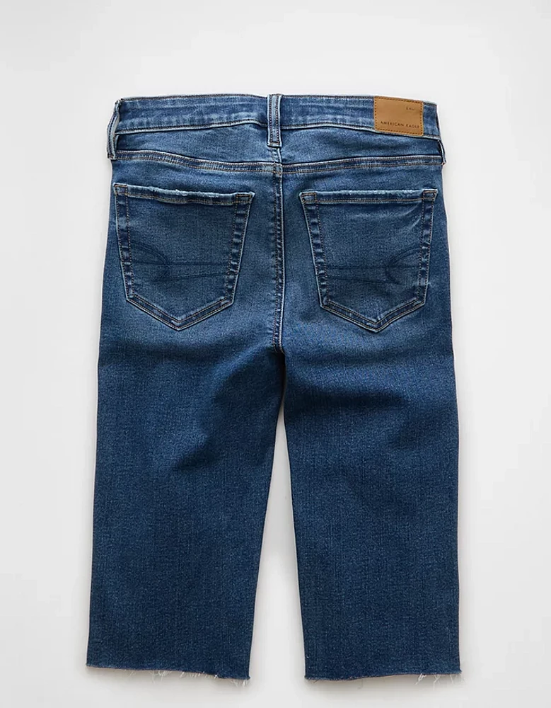Bermuda seconde peau en denim à taille basse Next Level AE