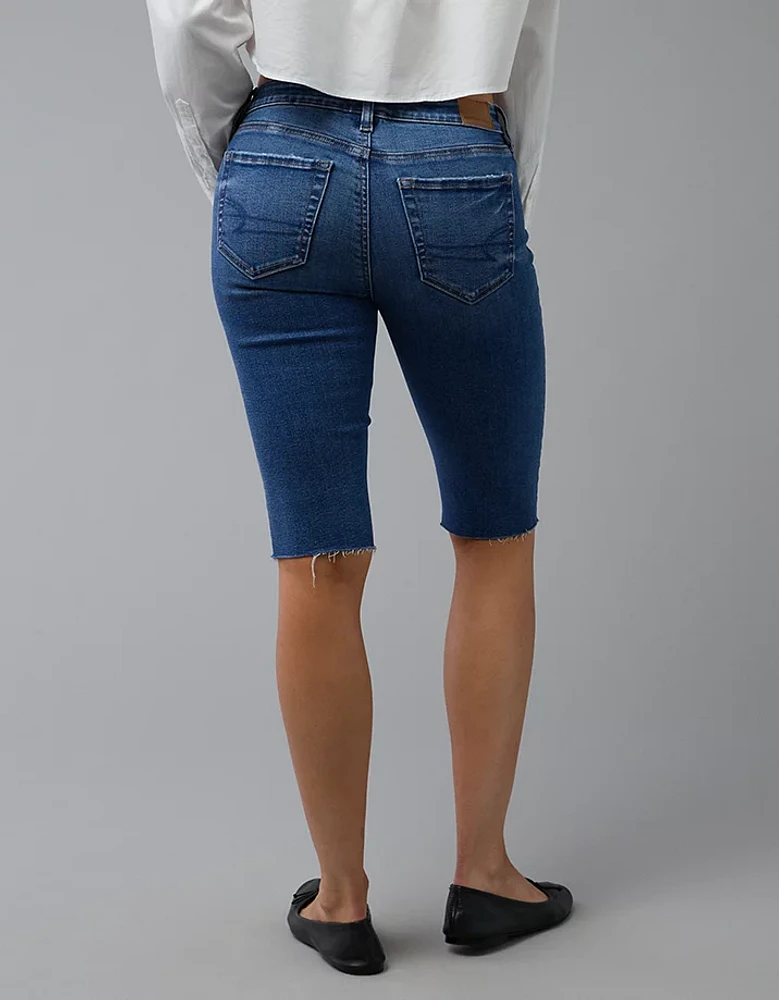 Bermuda seconde peau en denim à taille basse Next Level AE