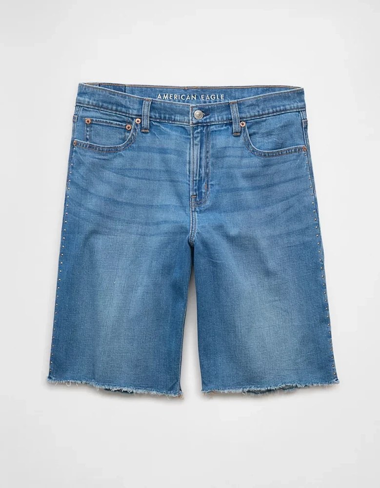 Short en jean à taille haute denim extensible Drapé de rêve 13 po AE