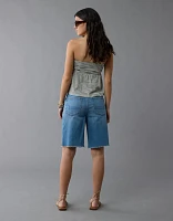 Short en jean à taille haute denim extensible Drapé de rêve 13 po AE