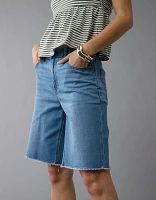 Short en jean à taille haute denim extensible Drapé de rêve 13 po AE