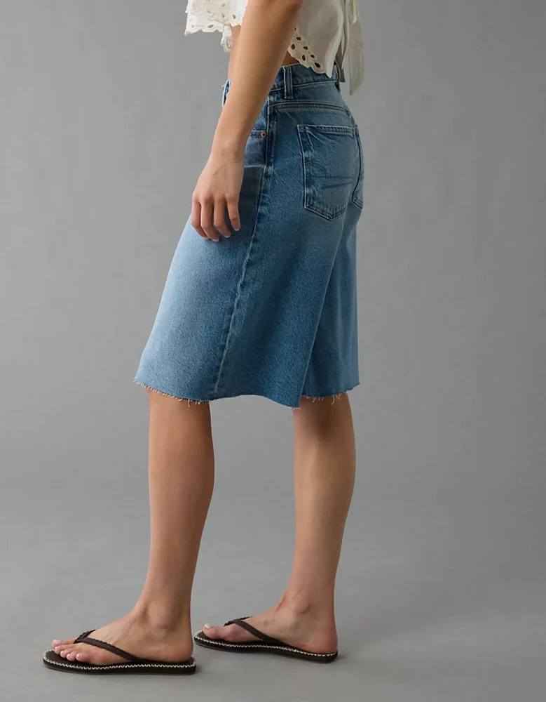 Short en jean à taille basse extensible de 15 po AE