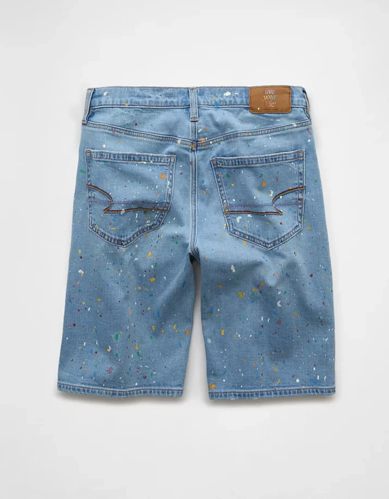 Short en jean Fierté à taille haute denim extensible Dreamy Drape de 11 po AE