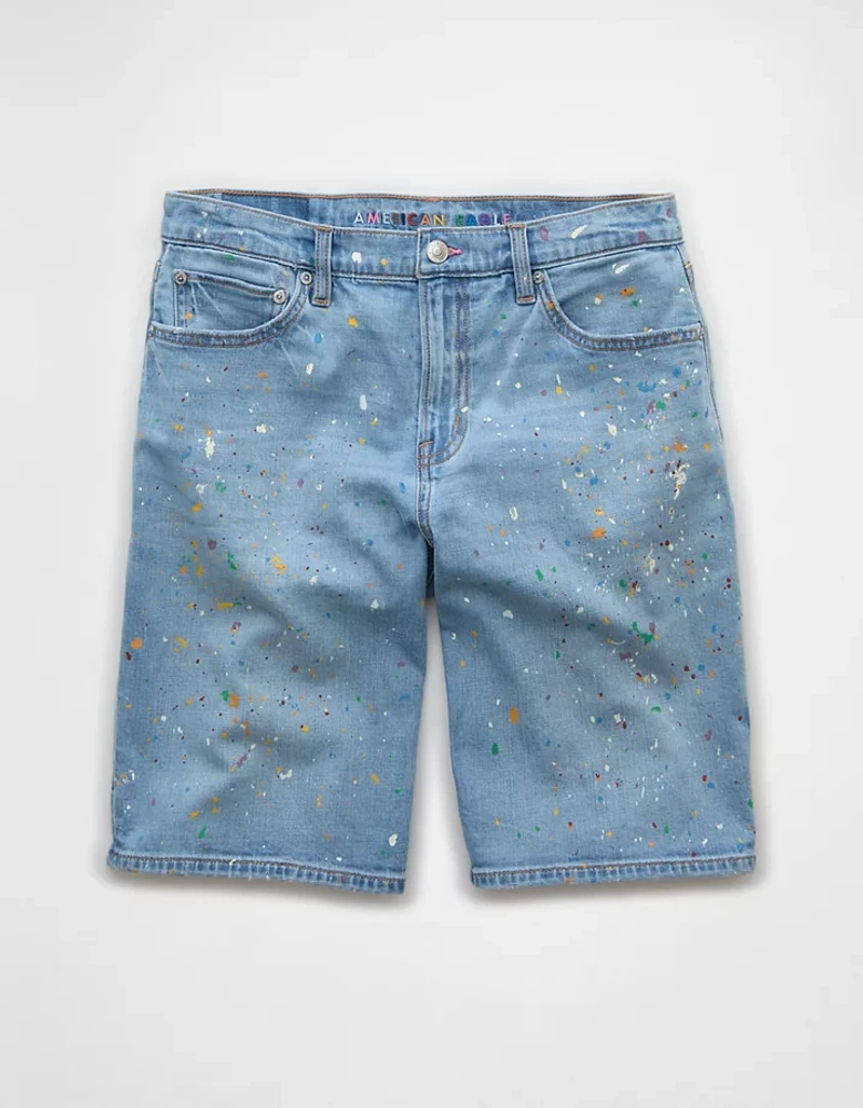 Short en jean Fierté à taille haute denim extensible Dreamy Drape de 11 po AE