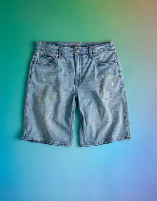 Short en jean Fierté à taille haute denim extensible Dreamy Drape de 11 po AE