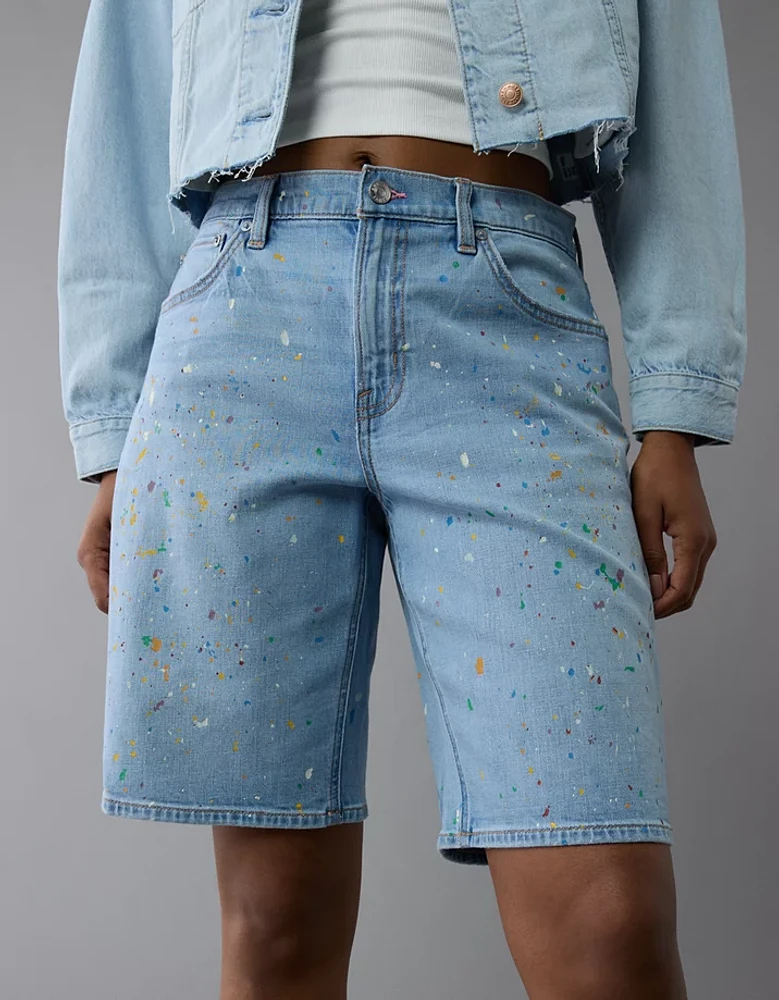 Short en jean Fierté à taille haute denim extensible Dreamy Drape de 11 po AE