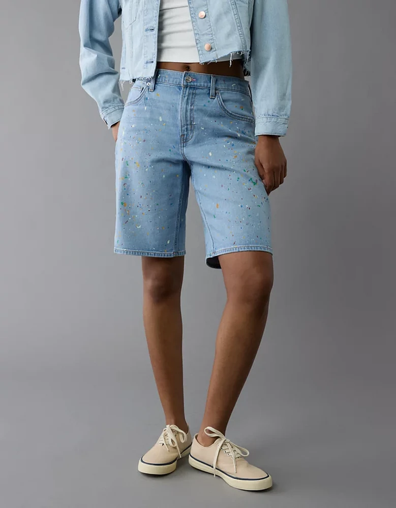Short en jean Fierté à taille haute denim extensible Dreamy Drape de 11 po AE