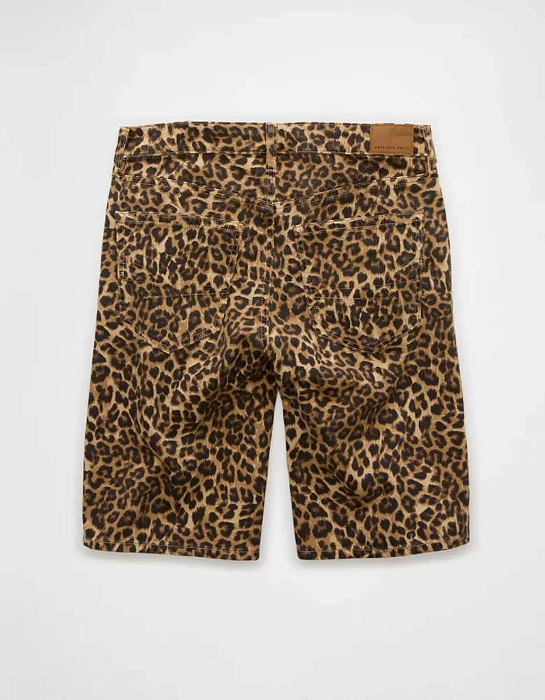 Short à taille haute extensible motif léopard Drapé de rêve 11 po AE