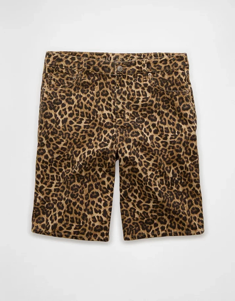 Short à taille haute extensible motif léopard Drapé de rêve 11 po AE
