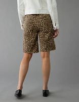 Short à taille haute extensible motif léopard Drapé de rêve 11 po AE