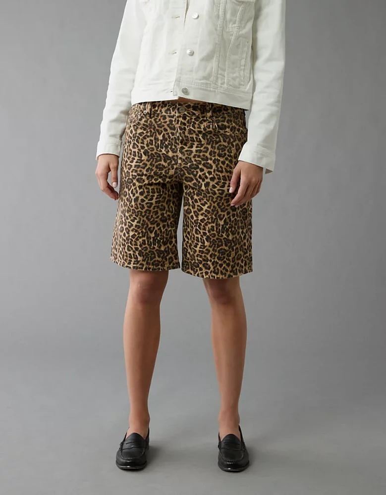 Short à taille haute extensible motif léopard Drapé de rêve 11 po AE
