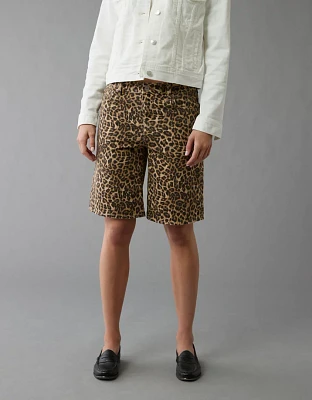 Short à taille haute extensible motif léopard Drapé de rêve 11 po AE