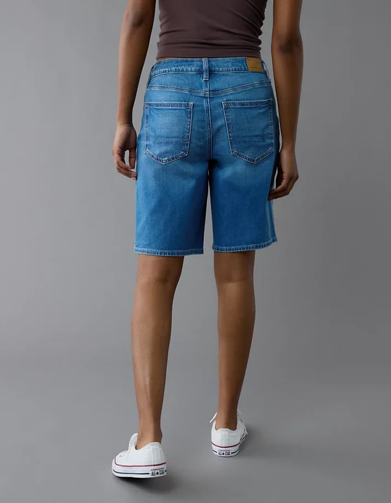 Short en jean à taille haute extensible Drapé de rêve 11 po AE