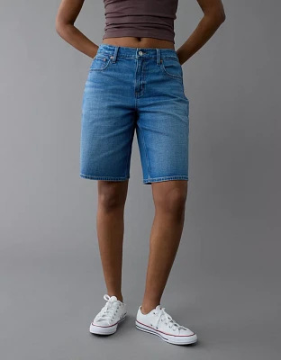 Short en jean à taille haute extensible Drapé de rêve 11 po AE