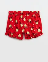 Aerie Smiley® Flannel Ruffle Boxer