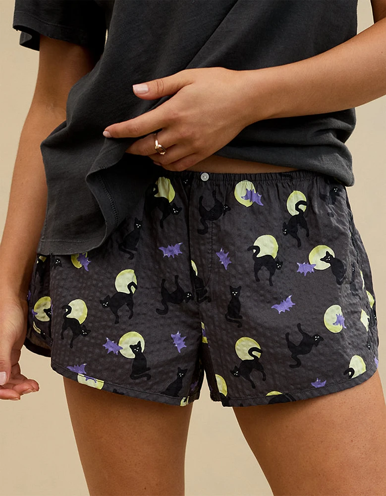 Aerie Halloween Off-Duty Seersucker Boxer