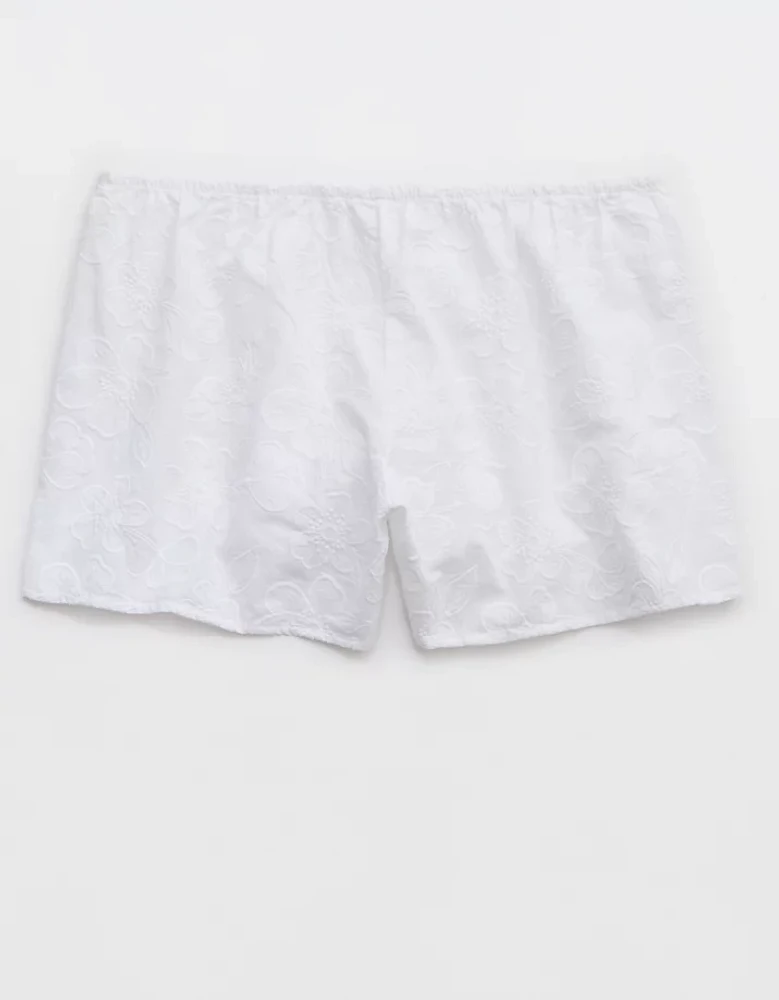 Aerie Off-Duty Embroidered Cotton Boxer