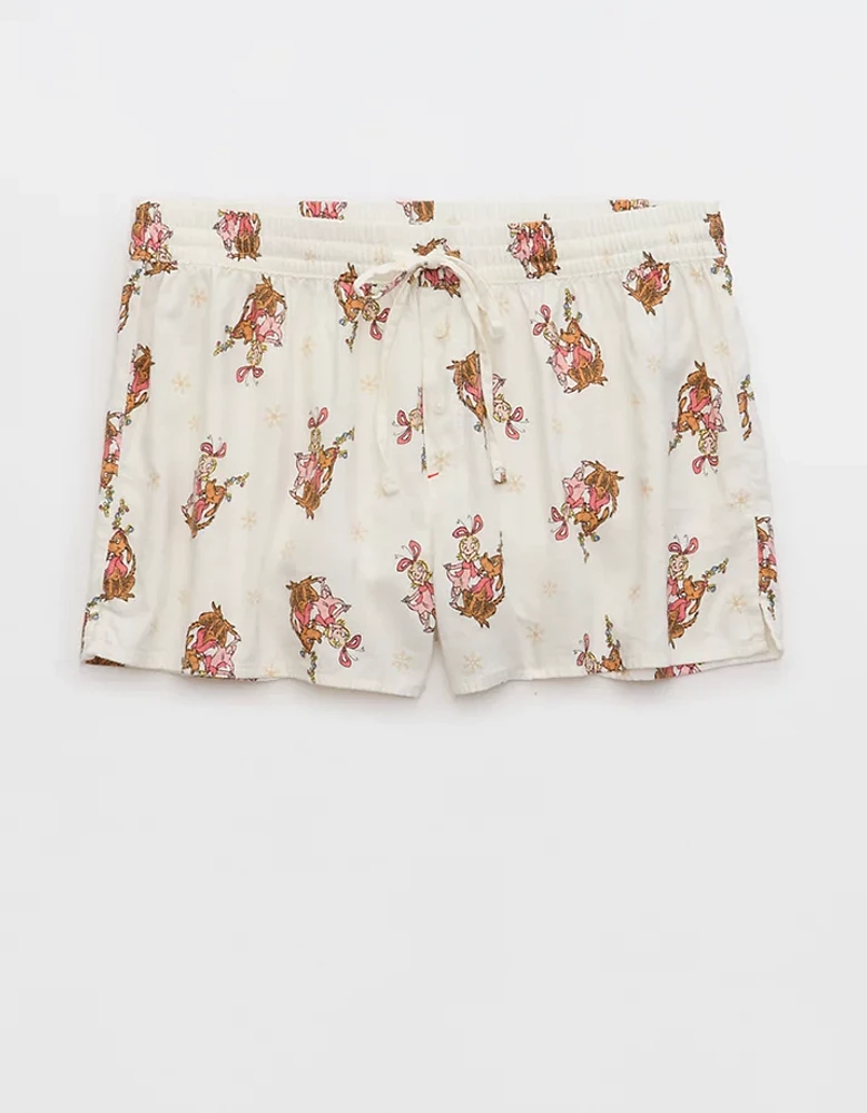 Aerie Cindy Lou Off-Duty Flannel Boxer