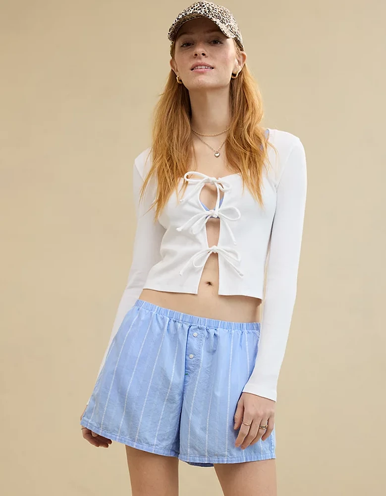 Aerie Off-Duty Poplin Boxer