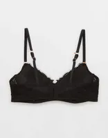 Show Off Eyelash Lace Plunge Push Up Bra