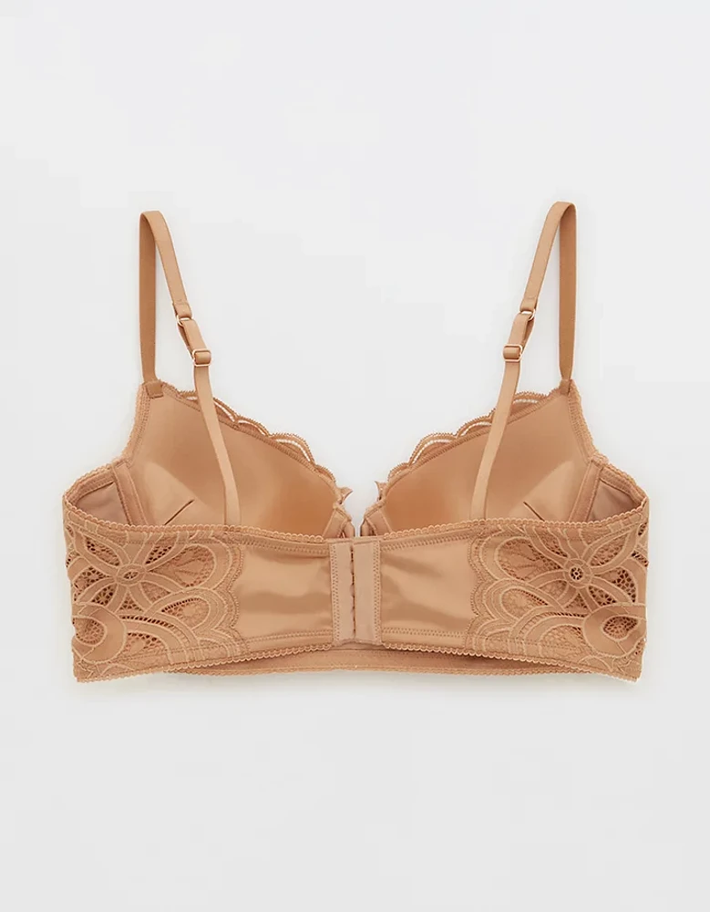 Show Off Plunge Push Up Rooftop Garden Lace Bra