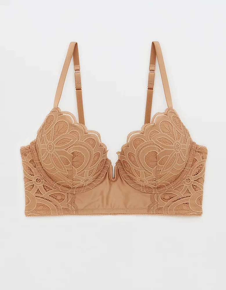 Show Off Plunge Push Up Rooftop Garden Lace Bra