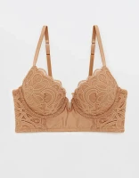 Show Off Plunge Push Up Rooftop Garden Lace Bra