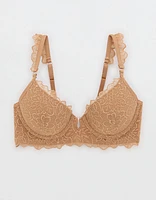 Show Off Summer Sparkle Lace Plunge Push Up Bra