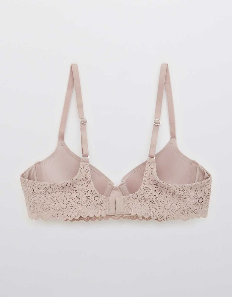 Buy Aerie Real Sunnie Wireless Push Up Blossom Lace Trim Bra online