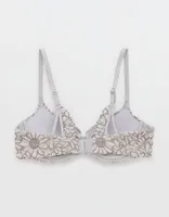 Sunnie Cross Dye Bloom Lace Demi Push Up Bra