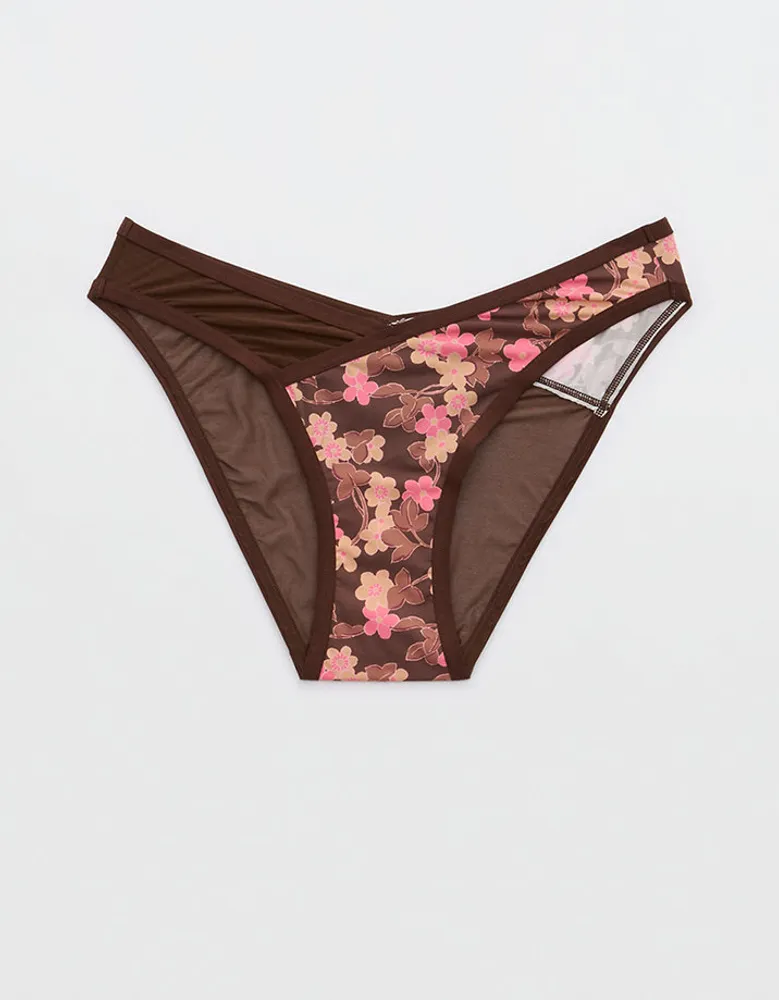 Aerie + SMOOTHEZ Microfiber Lace Thong Underwear