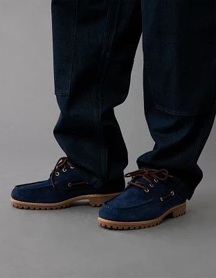 Chaussure de bateau en suède indigo Timberland x AE