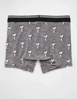 Caleçon boxeur ajusté ultradoux de 4,5 po café Snoopy pour hommes AEO