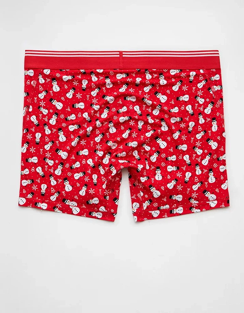 AEO Men's Holiday Snowmen 4.5" Ultra Soft Boxer Brief