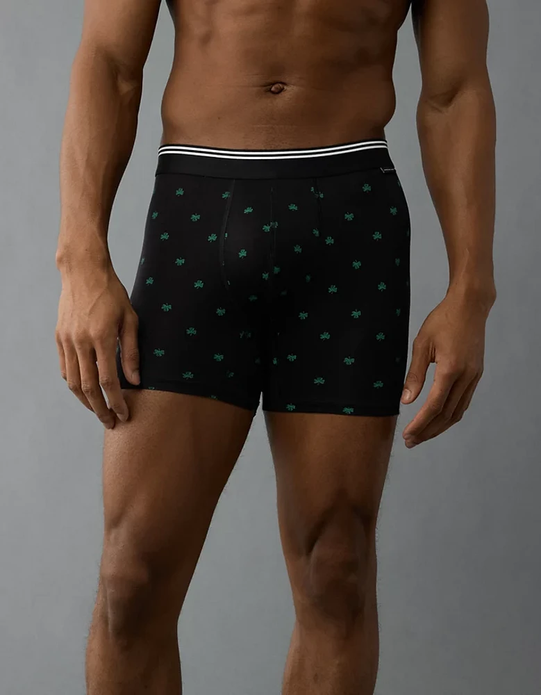 AEO Men's St. Patrick's Day Clovers 4.5" Ultra Soft Boxer Brief